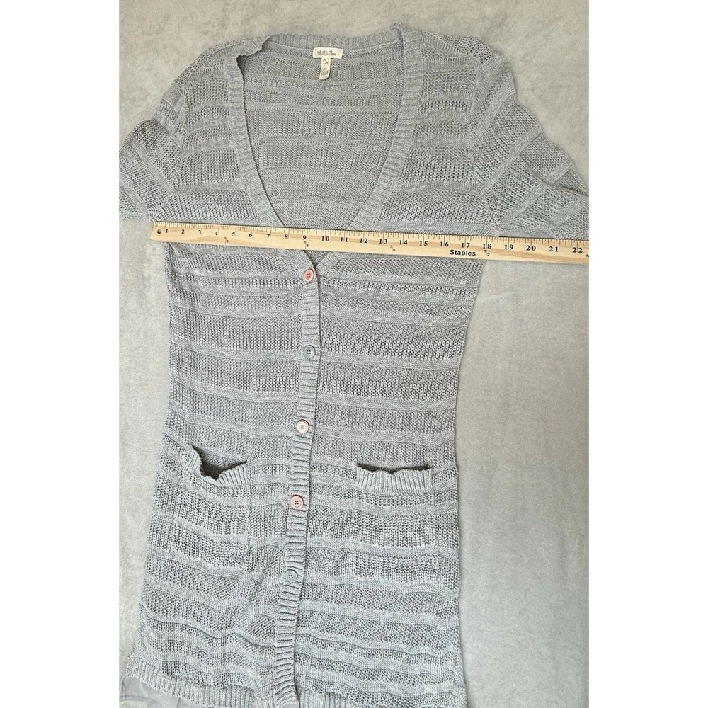 Matilda Jane Cardigan Women's Small Gray Wonderment Stay Cozy Angelic Ethereal - Picture 5 of 8